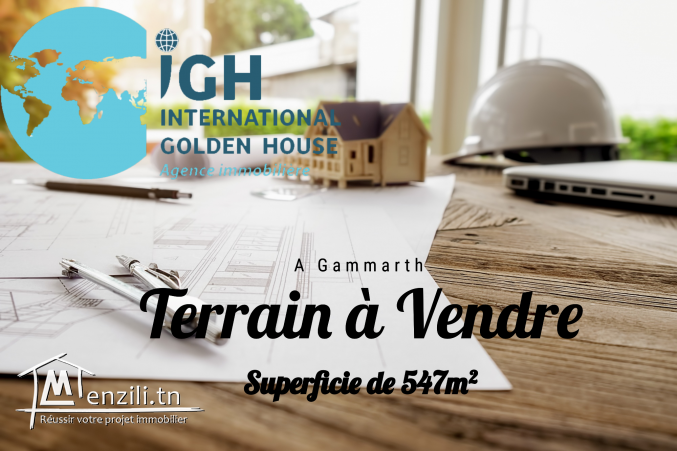 A vendre terrain de 547m² à Gammarth