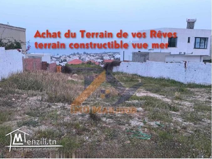 Terrain constructible vue mer
