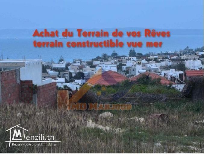 Terrain constructible vue mer