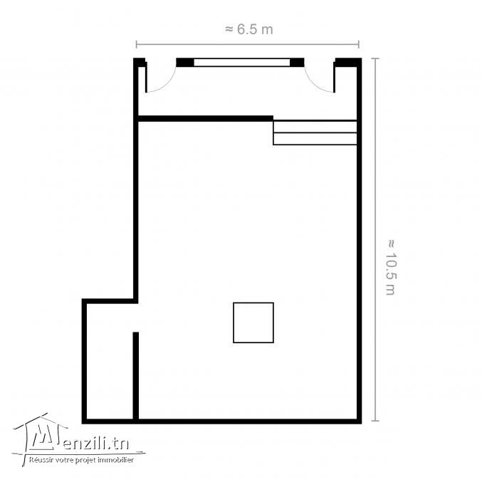 Fond de commerce à vendre au centre de NABEUL (à 100m de la Jarre).