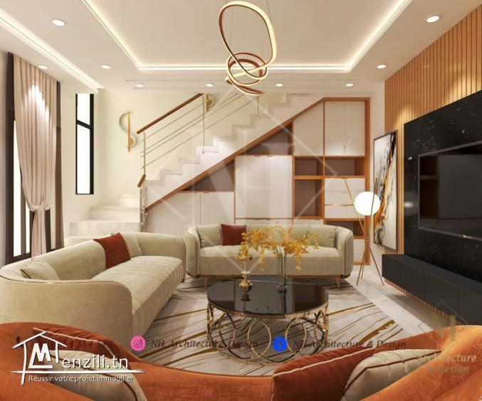 Maison sur plan a vendre a Hammamet sidi hammed.