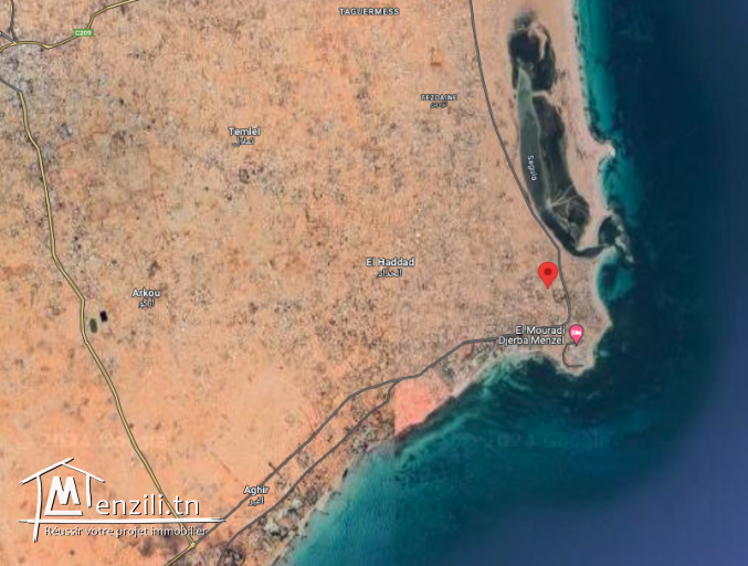 Djerba Terrain de 2500m2 à el Haddada