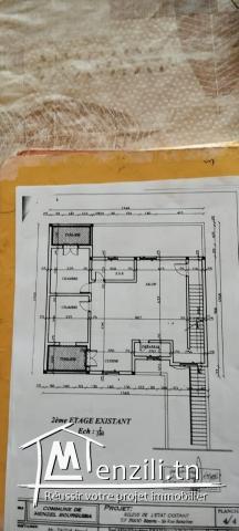 Maison à vendre – 3 appartements séparés au centre-ville de Menzel Bourguiba