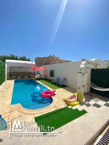 A louer une magnifique villa avec piscine à Hammamet sud 2min à Yasmine Hammamet