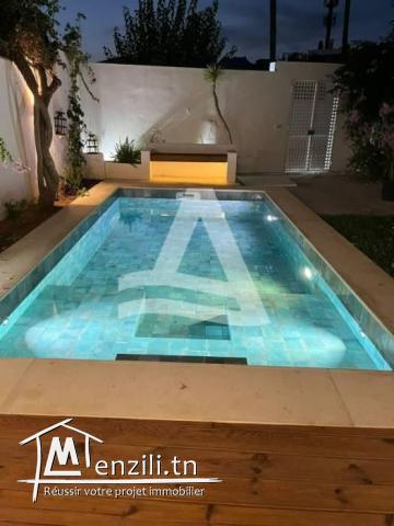 Location d'un Duplex S2 meublé avec piscine à Gammarth