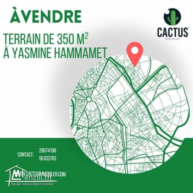 À vendre Terrain de 350 m² à  Yasmine Hammamet.