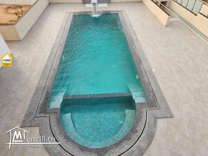 villa avec piscine meublée vue sur mer à Tezdaine Djerba pour vos vacances d’été Djerba 2024