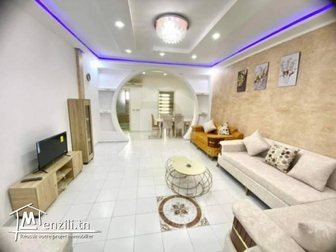 À Louer ( Court durée ) un appartement S2 meublé situé à Soviva Kantaoui