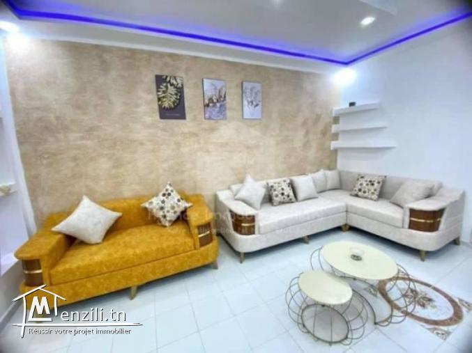 À Louer ( Court durée ) un appartement S2 meublé situé à Soviva Kantaoui