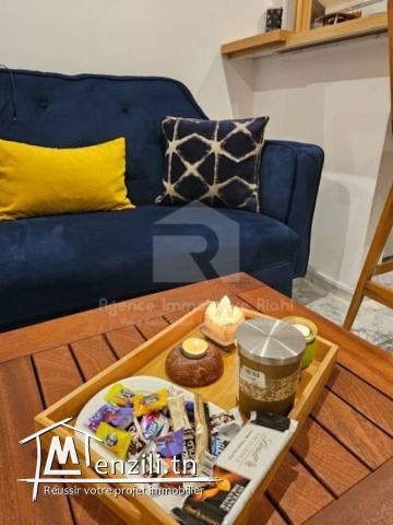 À LOUER  ( Par Jour ) un appartement S0 meublé situé à Kantaoui prés Golf