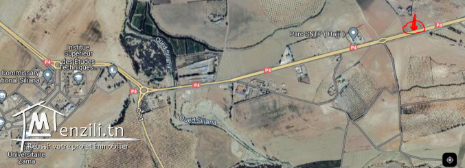 Terrain à ne pas rater entrée Siliana Autoroute Tunis