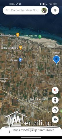 Terrain à vendre a dar allouche près de la plage