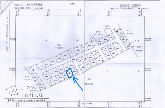 Terrain à Gabès Sud, Proche Bungalow et plage de Teboulbou