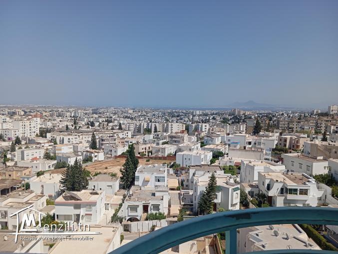 S+1 meublé avec magnifique vue panoramique à Ennasr 2