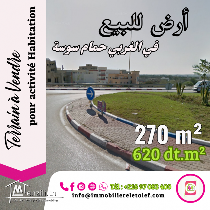 #agence_letaief_immobilière Terrainde270m2àGhrabi