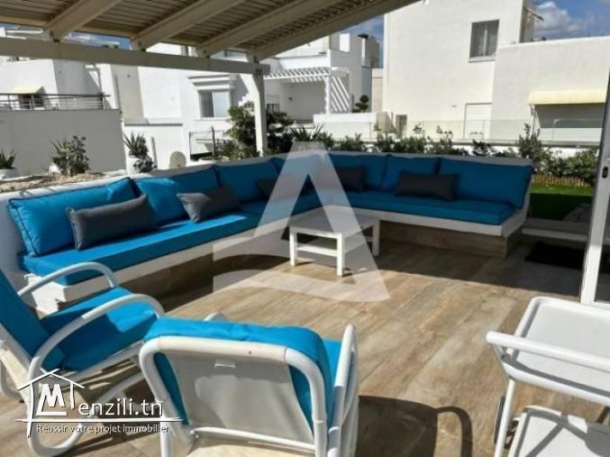 Location d'un duplex avec vue mer à Gammarth