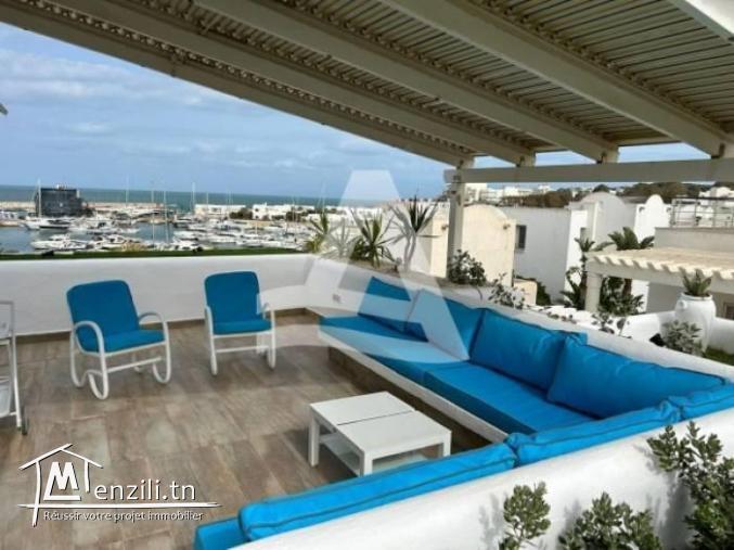 Location d'un duplex avec vue mer à Gammarth