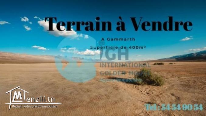 A VENDRE UN LOT DE TERRAIN DE 400M² À GAMMARTH