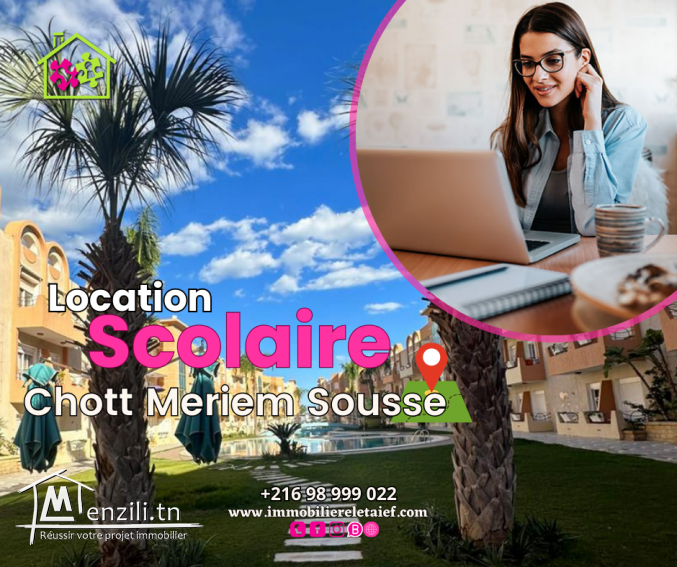 A louer un magnifique appartement meublé pour la Saison scolaire