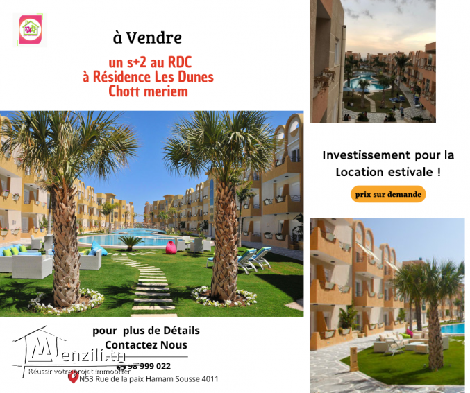 Appartement s+2 au RDClesdunes