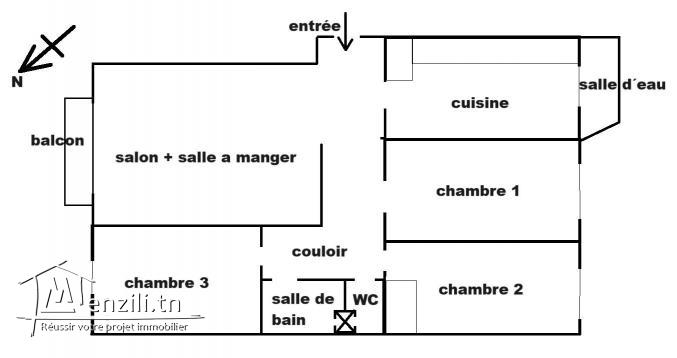 S+3 a louer Ain Zaghouane