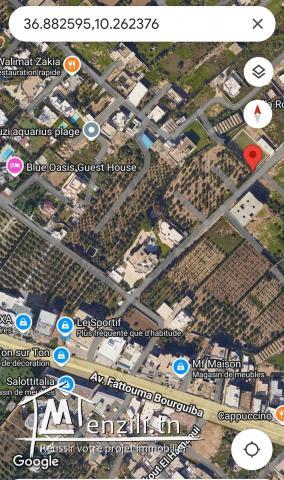 Terrain de 546 m2 à la Soukra