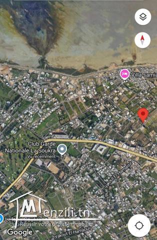 Terrain de 546 m2 à la Soukra