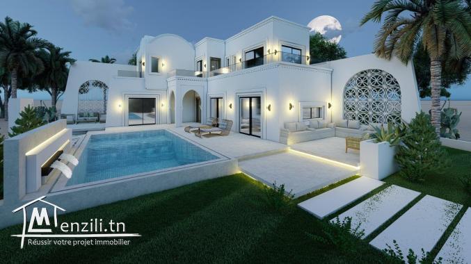 Villa à vendre avec piscine en zone urbaine à Midoun Djerba