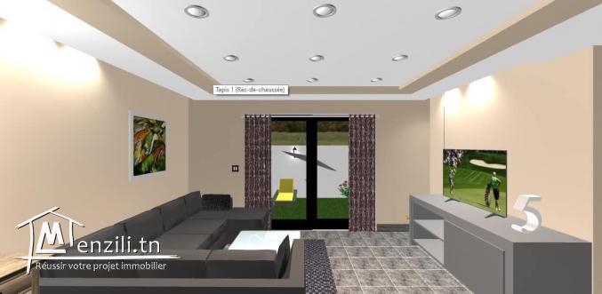 un Duplex s+3 Jardin: piscine et abri voiture