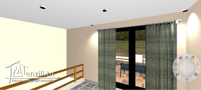 un Duplex s+3 Jardin: piscine et abri voiture