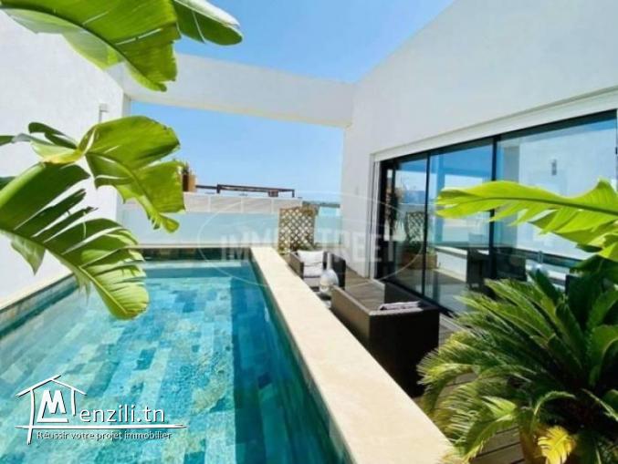 Penthouse s3 avec piscine à Gammarth zone touristique