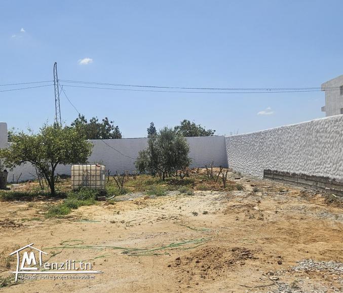 Terrain clôturé à Rmila