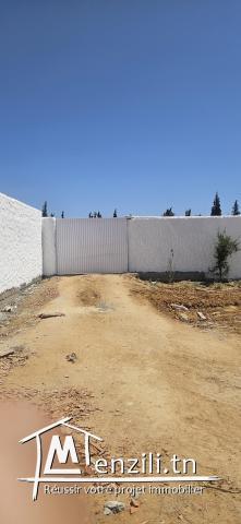 Terrain clôturé à Rmila