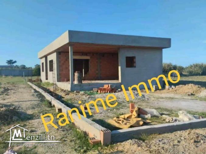 maison inachevée sur terrain de 300m2 a hammam laghzaz kelibia Cap Bon