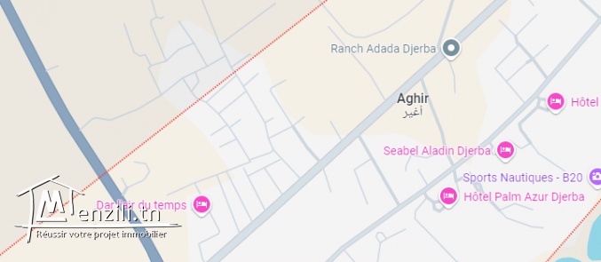 Terrain 450m2 en zone urbain a aghir djerba