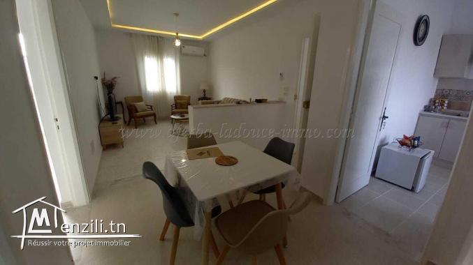 À vendre : Belle appartement neuf meublé S+2, 1er étage – Centre-ville Midoun
