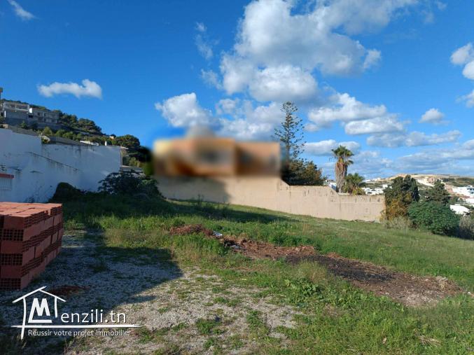 terrain à vendre de 770m² sur la route panoramique Corniche bizerte