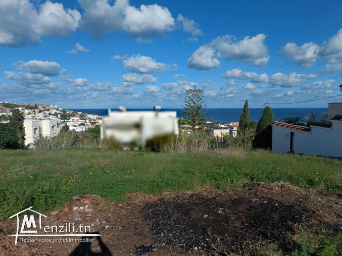 terrain à vendre de 770m² sur la route panoramique Corniche bizerte