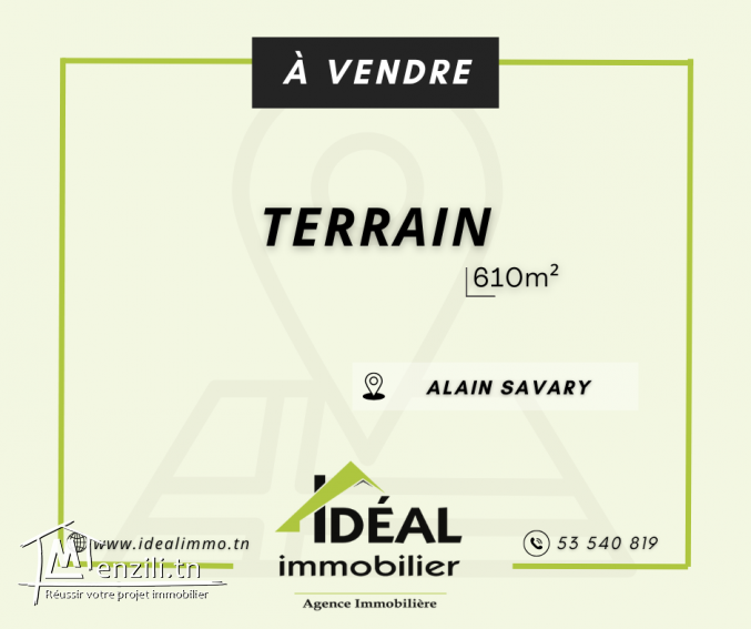 AV Terrain de 610m² à Alain Savary