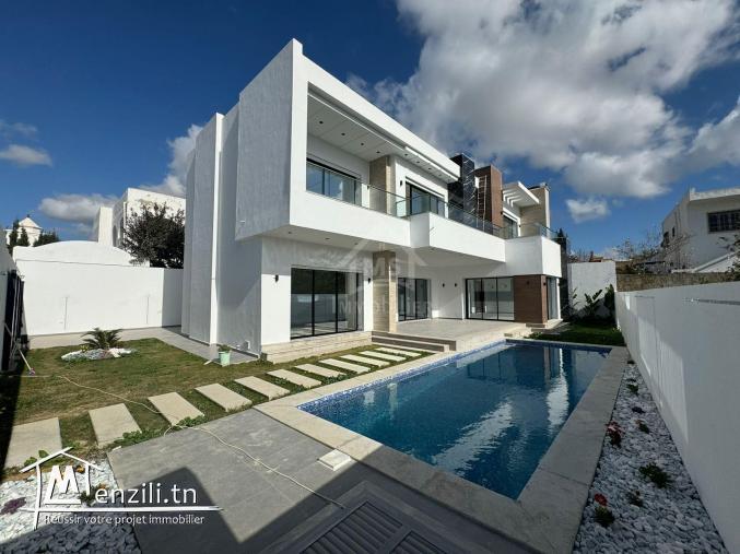 Villa toute neuve S+4 avec piscine à Hammamet Zone Craxi à vendre 51355351