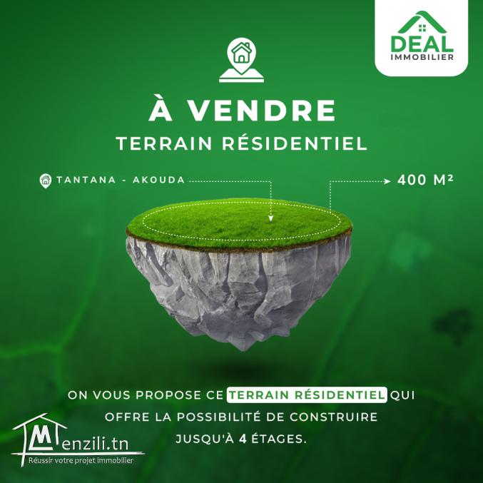 lot de 400m² à Tantana