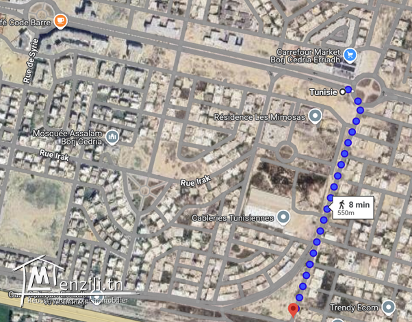 Terrain a vendre a Borj Cedria