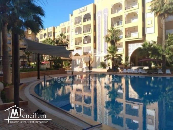 A LOUER ( annuelle)  un appartement S2 meublé situé à résidence Folla Chatt-Mariem