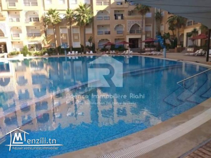 A LOUER ( annuelle)  un appartement S2 meublé situé à résidence Folla Chatt-Mariem