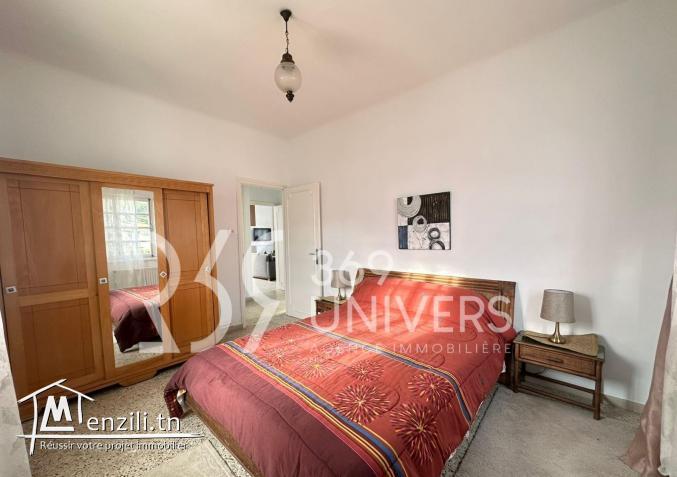 Etage de villa meublé vue sur mer à La Marsa