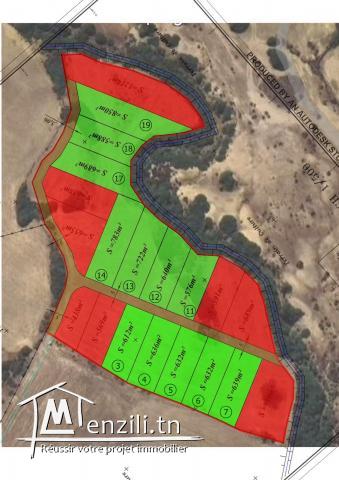 Magnifique terrain vue mer à Kef Abed Bizerte