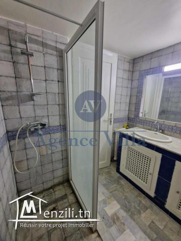 un réz de chaussée de villa s+3 à gammarth vue mer