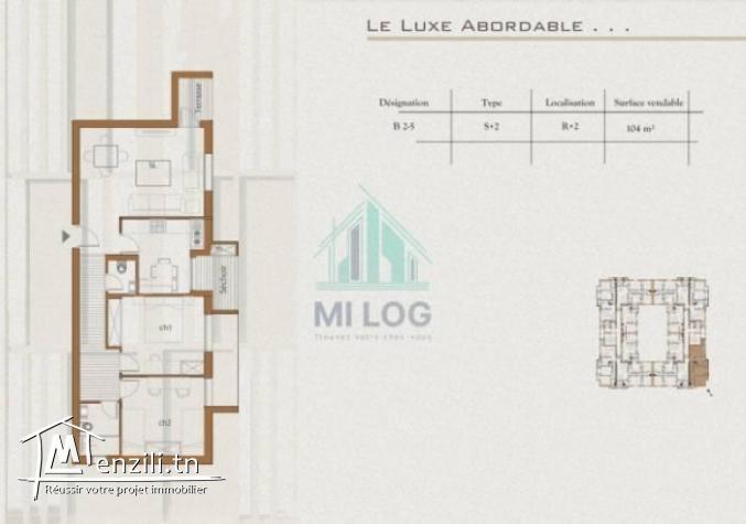 Un appartement S2  à Nouvelle Médina - Direct Promoteur