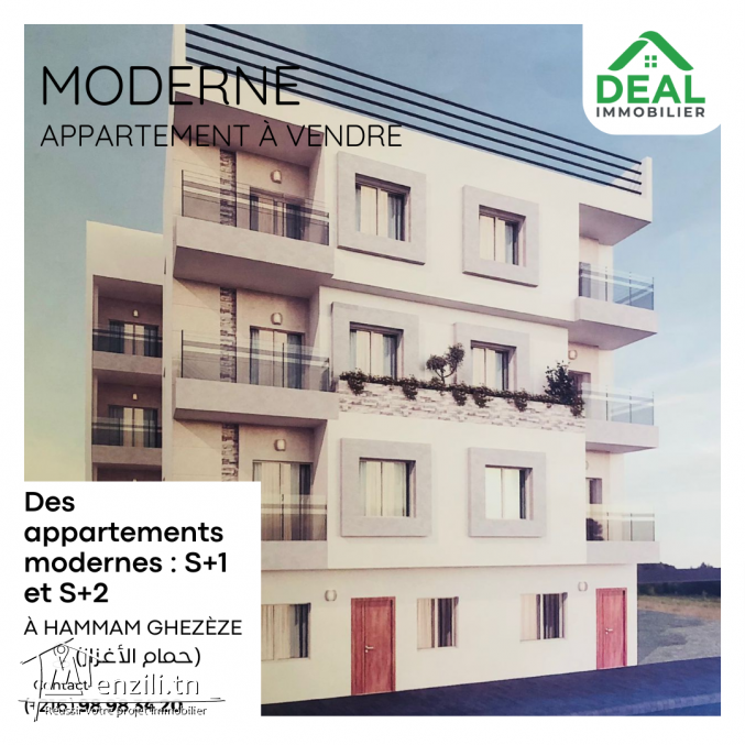 Des Appartements modernes à vendre à Hammam Al Ghezaz