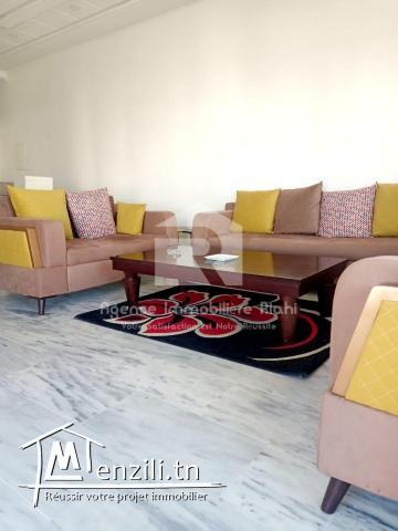 A Louer (Par Jour) un appartement S+2 meublé situé à Cornich sousse